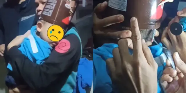 Detik-detik Momen Dramatis Damkar Evakuasi Kepala Bayi yang Terjepit Kaleng Biskuit