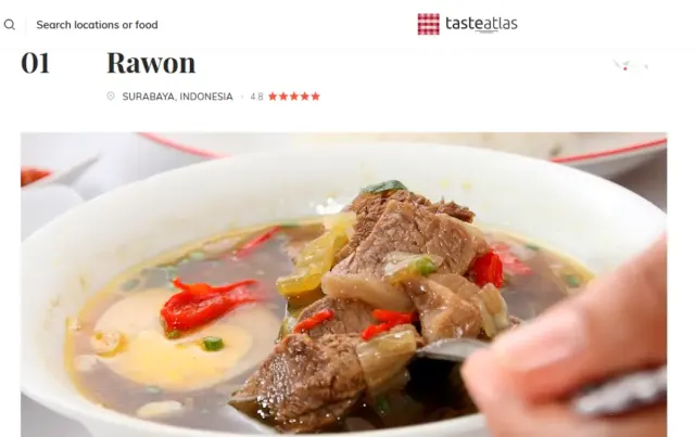 Bikin Bangga! Rawon Dinobatkan Jadi Sup Terenak di Dunia Versi Taste Atlas, Kalahkan Ramen