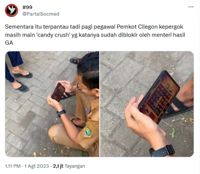 Beredar Foto ASN Diduga Main Game Slot Judi Online, Publik: Habis Ini Ngakunya Main Zuma