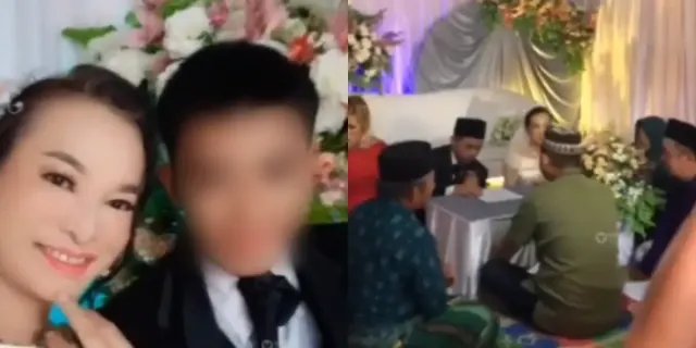 Beredar Video Remaja 16 Tahun Menikah dengan Wanita 41 Tahun di Kalimantan, Publik: Kok Boleh?