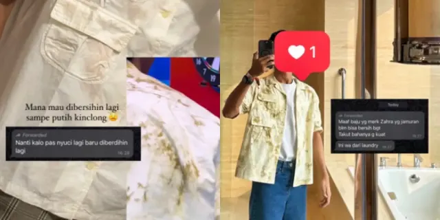 Nyesek! Dikira Jamuran, oleh Pihak Laundry Baju Tie Die Pria Ini Dicuci Pakai Pemutih
