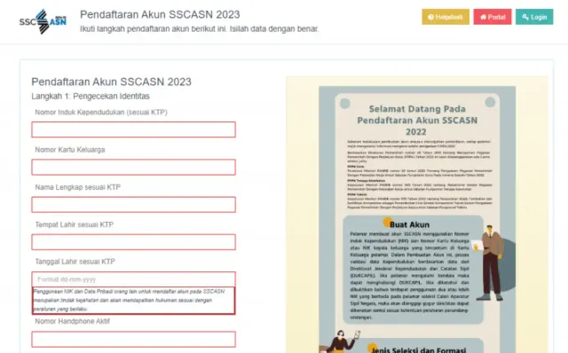 Mudah! Cara Daftar Akun SSCASN 2023 Secara Online, Ikuti Prosesnya Langkah demi Langkah