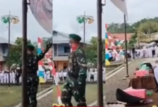Miris! TNI Usir Rombongan ASN yang Tidak Mau Turun ke Lapangan Saat Upacara 17 Agustus Karena Becek, ASN: Beneran Pulang