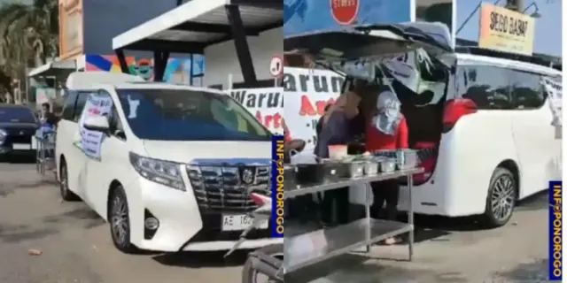 Jualan Nasi Pakai Mobil Alphard, Aksi Pedagang Ini Bikin Geger Warga: Orang Kaya Gabut Ya Gini