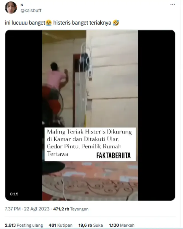 Maling Gagal Mencuri, Berujung Nangis Histeris Dikurung di Kamar Gelap dan Ditakuti Ular