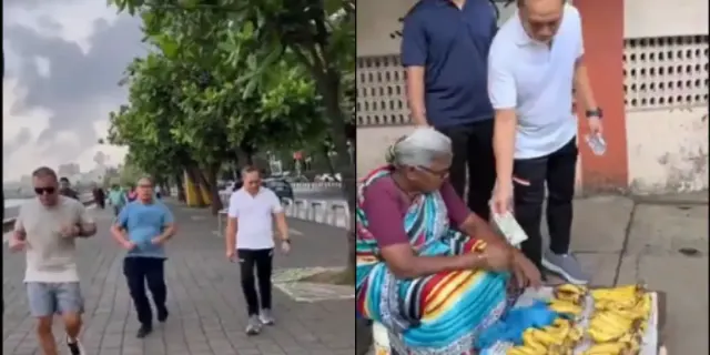 Sambil Lari Pagi, Zulkifli Hasan Bagi-bagi Uang di India, Warganet: Mau Nyalon Dapil Mumbai Pak?