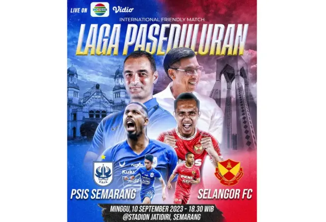 Laga Paseduluran PSIS Semarang Jamu Selangor FC, Peringkat Kedua Klasemen Sementara Liga Super Malaysia 2023