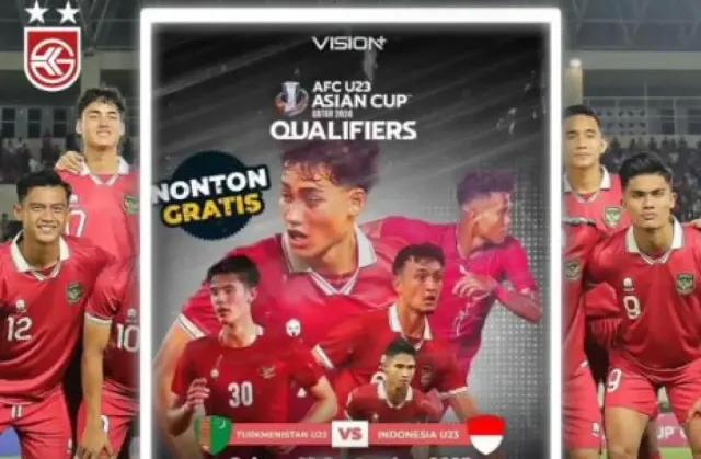 GRATIS! Link Live Streaming Indonesia vs Turkmenistan Kualifikasi AFC 2023 Resmi, Kick Off 19.00 WIB, SIARAN LANGSUNG DI SINI