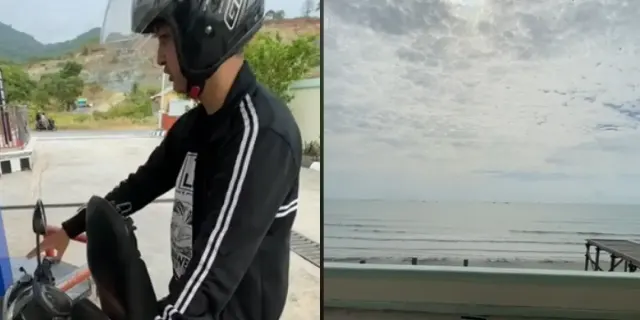 Viewnya Bikin Betah Antre, Pom Bensin Ini Menghadap Langsung ke Laut Lepas, Publik: Enak Sambil Ngelamun