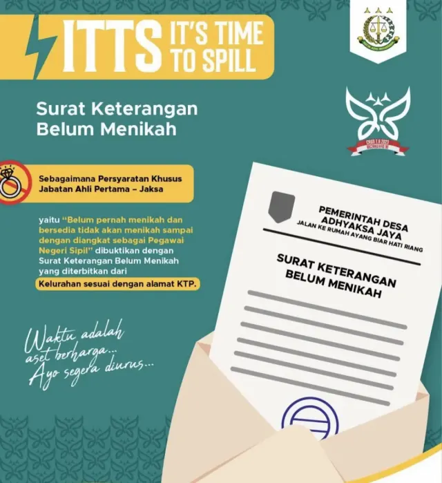 Cara Buat Surat Keterangan Belum Pernah Menikah, Berkas Persyaratan CPNS Kejaksaan