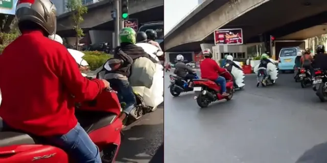 Kasihan Tapi Bikin Heran, Viral Video Driver Ojol Antar Tumpukan Es Batu Sampai Tak Bisa Duduk di Motor