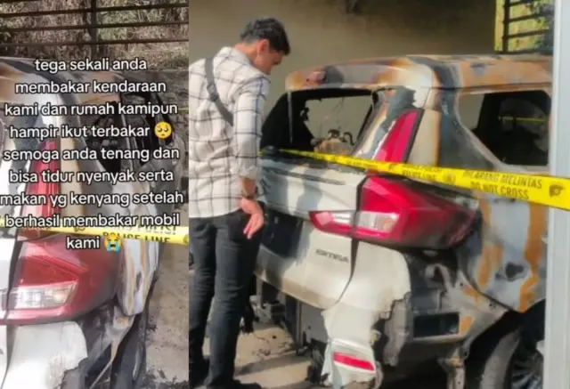 Viral Mobil Bacaleg PDIP Dibakar, Pelaku Terekam Kamera CCTV