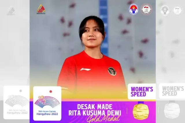 Atlet Panjat Tebing Desak Made Rita Raih Medali Emas dan Pecahkan Rekor di Asian Games Hangzhou