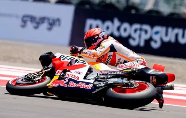 Marc Marquez Jatuh Lagi di Sirkuit Mandalika, Akui akan Hati-hati saat Race