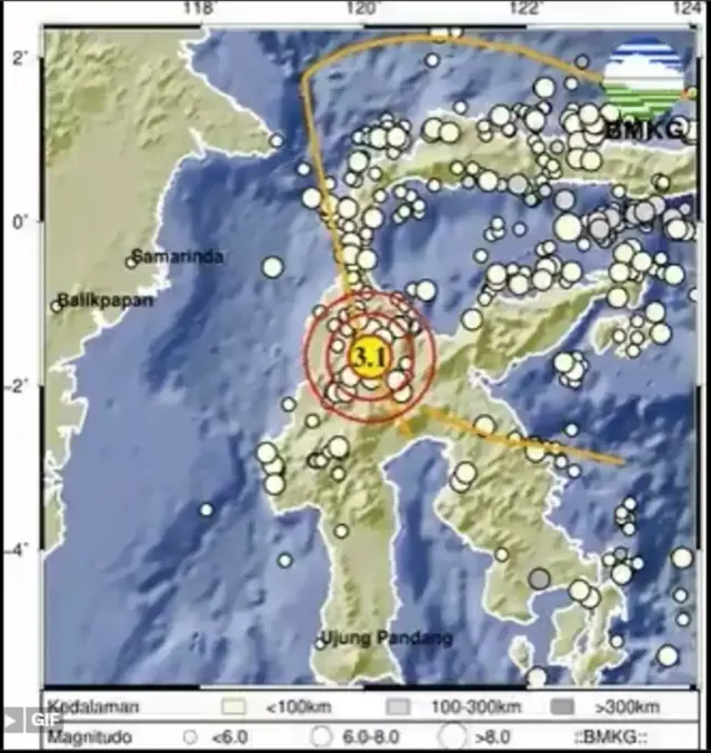 Gempa Guncang Sigi Sulawesi Tengah Senin Sore Ini, Magnitudo 3.1