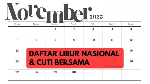 November 2023: Daftar Hari Libur Nasional Tanggal Merah dan Cuti Bersama, Cek Selengkapnya