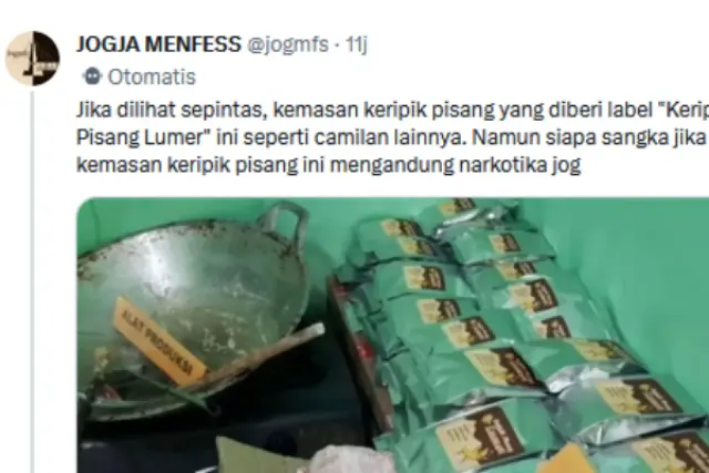 Keripik Pisang Narkoba Bikin Publik Parno Takut Tak Sengaja Termakan, Ini Alasan Mengapa Anda Tidak Perlu Sekhawatir Itu