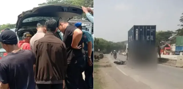 Kecelakaan Maut Truk Kontainer vs Motor di Jalan Yos Sudarso Semarang, Perempuan 23 Tahun Tewas