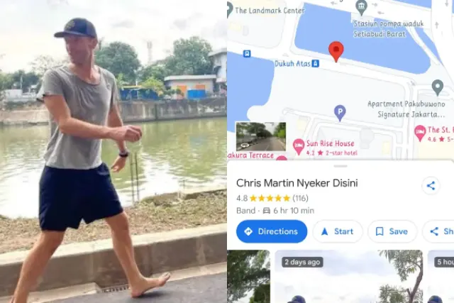 Di Luar Nurul! Lokasi Chris Martin Nyeker di Jakarta Kini Ditandai Di Google Maps