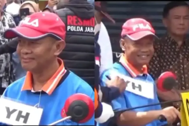 Ngeri! Bak Artis, Ayah Pelaku Pembunuhan Ibu dan Anak di Subang Tersenyum Lebar saat Rekonstruksi