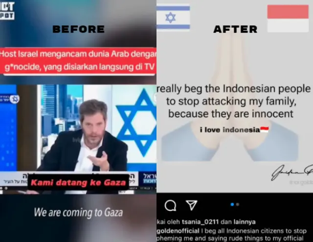 Presenter Israel Minta Maaf, Tak Tahan Kena Serangan Tentara Netizen Indonesia