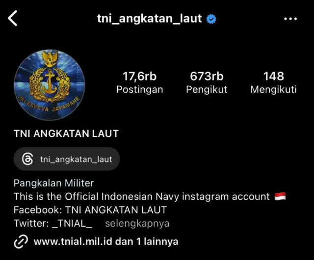 Instagram TNI Angkatan Laut Jadi Sasaran Amuk Warganet, Imbas Kedatangan Pengungsi Rohingya