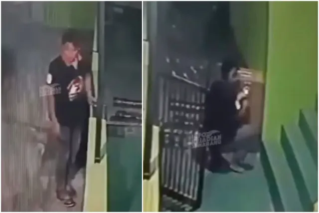 Momen Percobaan Pencurian Kotak Amal di Masjid Sambiroto Terekam CCTV, Gagal Buka Gembok Pelaku Langsung Pergi