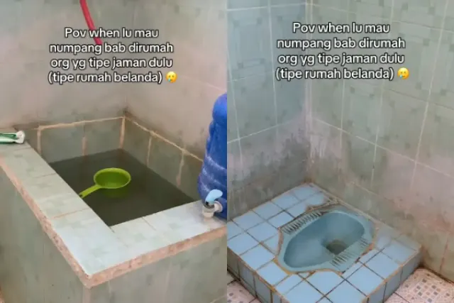 Bak Mandi dan WC Jaraknya Berjauhan, Penampakan Dalam Toilet Ini Bikin Publik Was-was