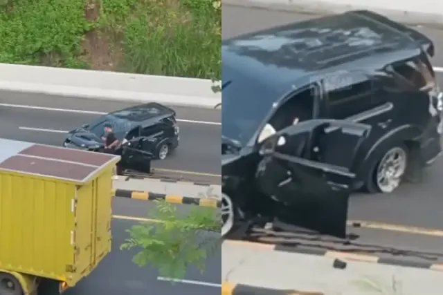 Kecelakaan Tunggal di Tol Jatingaleh Gegara Tabrak Pembatas Jalan, Pengendara Mobil Ini Malah Panen Cibiran