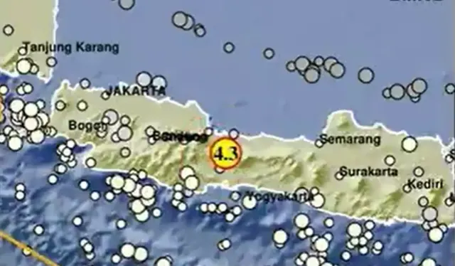 Gempa Magnitudo 4,3 Guncang Tegal, Getaran Terasa hingga Brebes dan Cirebon