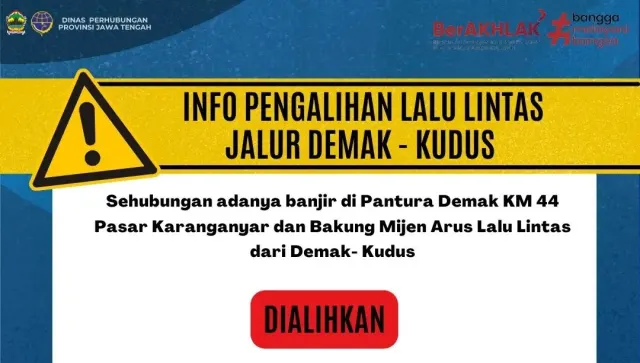 Info Pengalihan Arus Jalur Demak-Kudus, Imbas Banjir Pantura Karanganyar & Bakung Mijen