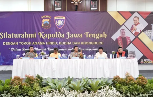 Polda Jateng Gandeng Para Tokoh Agama Hindu Buddha dan Khonghucu Wujudkan Pilkada 2024 Aman dan Damai
